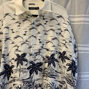 Nautica linen shirt Xl beach themed